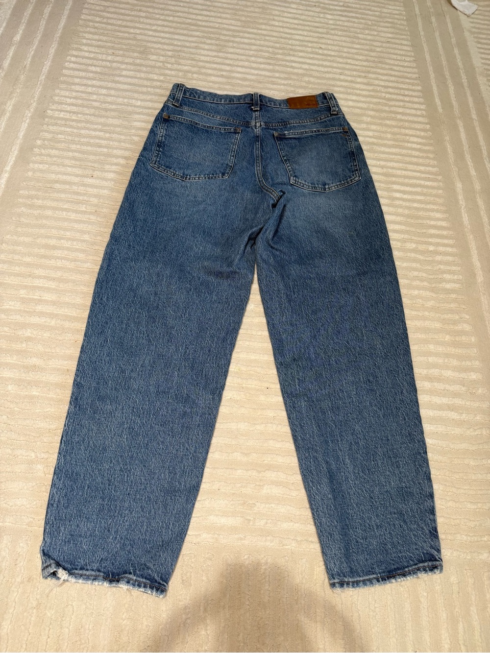 Madewell Balloon Leg Jeans Women’s 28 Tall Medium Wash High Rise Denim - Picture 4 of 5